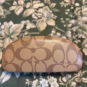 Coach Tan and Brown Eyeglass Case